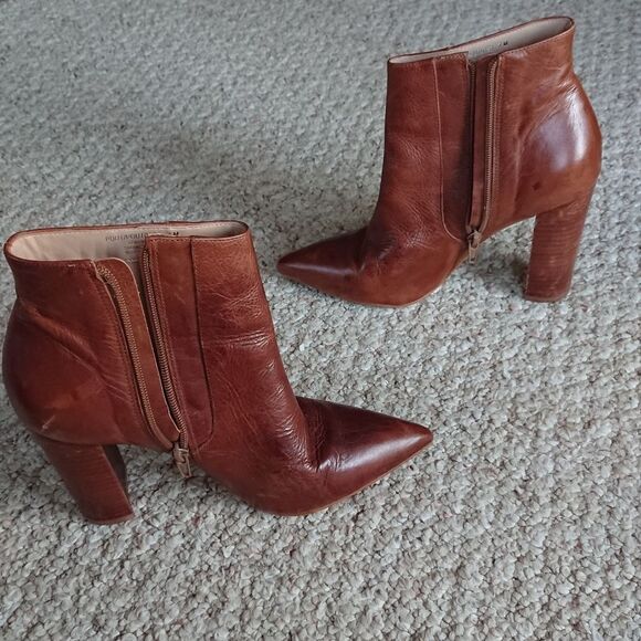 Steve Madden POUT brown leather bootie size 7M - Picture 2 of 12